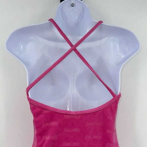Skims Terry Cloth Pink Spell Out Dress Sz S - Picture 5 of 8